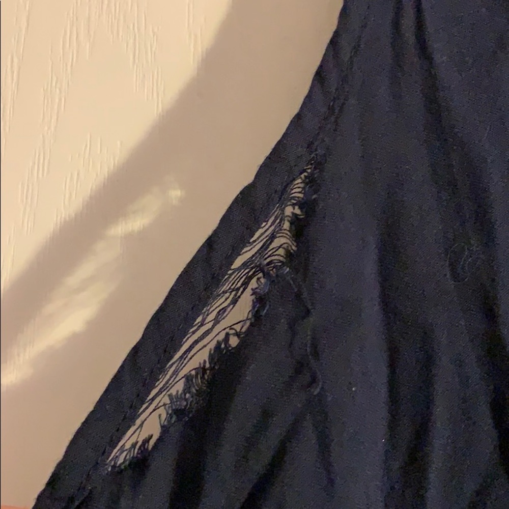 Navy Embroidered Romper - Picture 3 of 3
